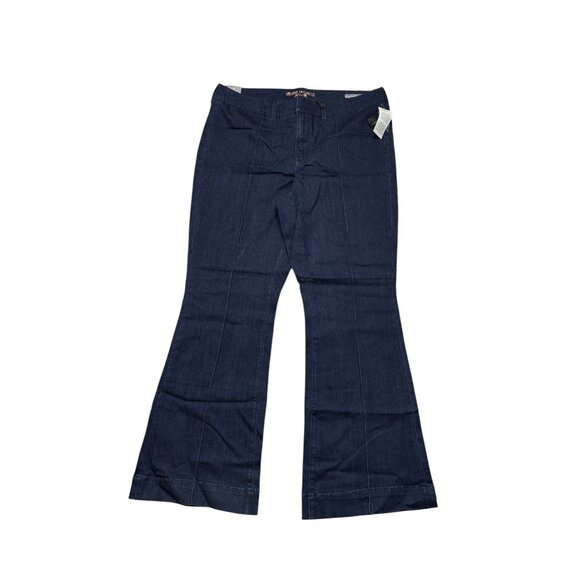 *New Melissa McCarthy Seven7 Flare Jeans Womens Size 20W Dark Wash Denim Pant - Picture 1 of 6